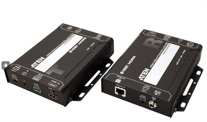 Aten Prodlužovací adaptér HDMI přes TP, 4K,  HDBaseT class A, napájení po TP, 100m (VE1812)
